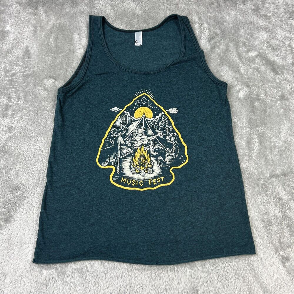 Austin City Limits Shirt Mens Small Blue ACL Concert Austin Music Tank Top 2015